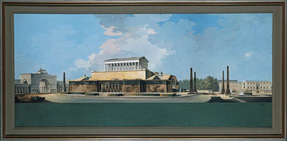 Friedrich Gilly: Denkmal für Friedrich den Großen © Kupferstichkabinett der Staatlichen Museen zu Berlin – Preußischer Kulturbesitz Friedrich Gilly: Entwurf zu einem Denkmal für Friedrich den Großen auf dem Leipziger Platz in Berlin (1796 – 1797)