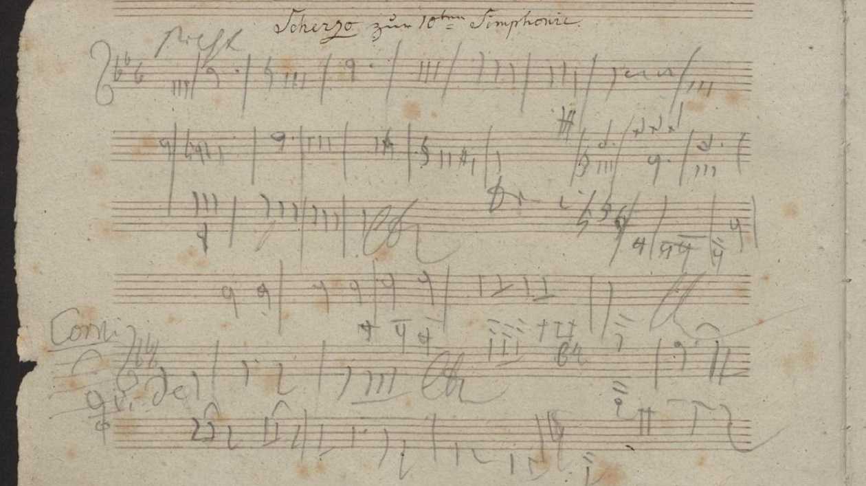 Sketch of a musical score