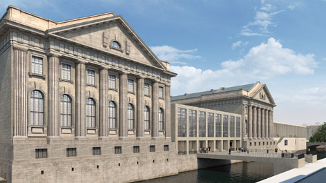 3D visualization of the future Pergamonmuseum with its fourth wing (Opens a Larger Version of the Image)