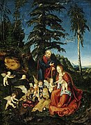 Lucas Cranach d.Ä., Die Ruhe auf der Flucht nach Ägypten (1504)
