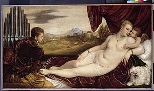 Tizian „Venus mit dem Orgelspieler“, 1550 – 1552