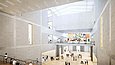 Museum des 20. Jahrhunderts am Kulturforum, Blick vom Haupteingang nach Süden und auf den Ost-West-Boulevard