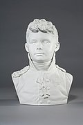 Klassizistische Porzellanbüste eines jungen Mannes