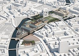 Simulation der zukünftigen Museumsinsel Berlin mit Humboldt-Forum Simulation der zukünftigen Museumsinsel Berlin mit Humboldt-Forum