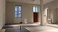Blick in einen unfertigen Ausstellungsraum