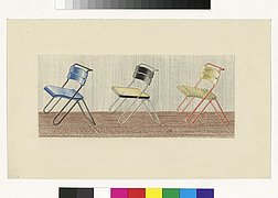 Zeichnung dreier Stühle