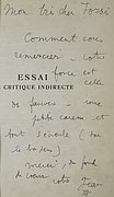 Handschriftliche Widmungen des Surrealisten Jean Cocteau