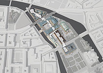 Simulation der zukünftigen Museumsinsel Berlin