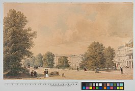 Eduard Gaertner: „Der Leipzigerplatz in Berlin“ (Ident.-Nr. SZ E.Gaertner 2), 1862 © Staatliche Museen zu Berlin, Kupferstichkabinett / Antje Penz Eduard Gaertner: „Der Leipzigerplatz in Berlin“ (Ident.-Nr. SZ E.Gaertner 2), 1862