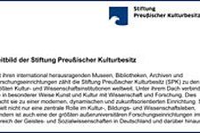 Verkleinerter Ausschnitt aus dem Leitbild der Stiftung Preußischer Kulturbesitz