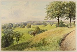 Carl Graeb: Blick von der Mausoleumsterrasse Blick von der Mausoleumsterrasse