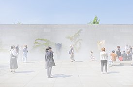 Am Kulturforum: Nebelskulptur von Fujiko Nakaya