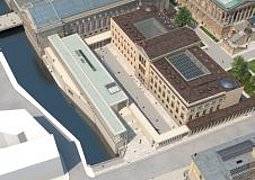 James-Simon-Galerie und Neuer Hof von oben