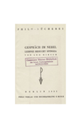 Gespräch im Nebel. Leibniz besucht Spinoza. Von Leo Hirsch