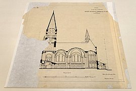 Kaiser-Wilhelm-Gedächtniskirche. Längsschnitt