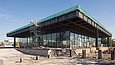 Außenansicht auf die Baustelle an einem modernen Gebäude