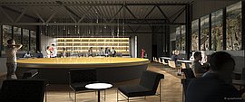 Ausstellungsbau „Pergamon. Das Panorama“: Café Ausstellungsbau „Pergamon. Das Panorama“: Café