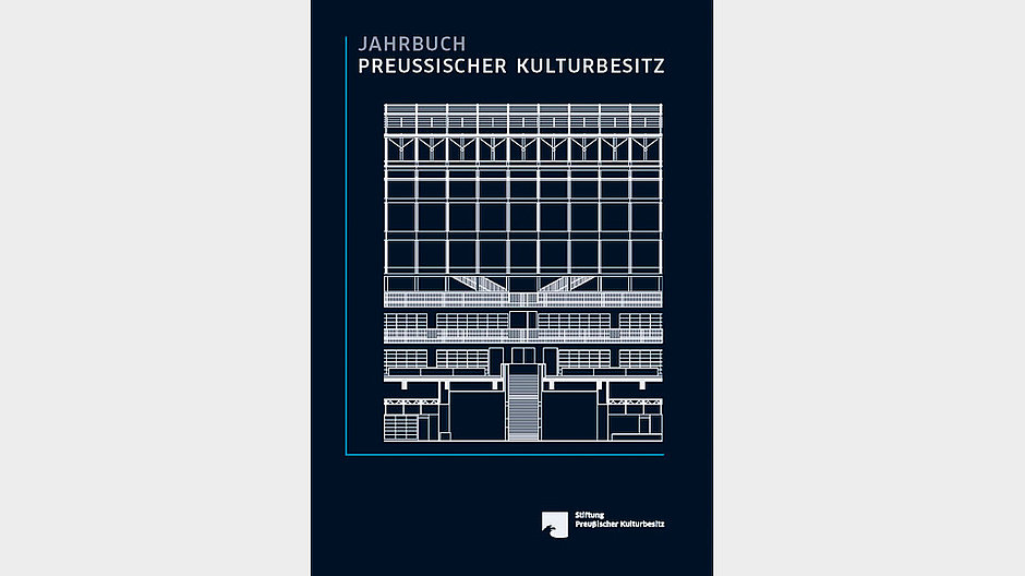 Jahrbuch-Cover mit Detailausschnitt des Allgemeinen Lesesaals im Haus Unter den Linden der Staatsbibliothek zu Berlin