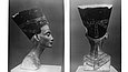 Nefertiti bust, montage of side and rear views