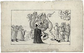 Der „Interimsdrache“: polemische Zeichnung gegen Johann Agricola, Oberhofprediger des Kurfürsten Joachim II