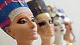 Four versions of Nefertiti,  decorated by beauticians
