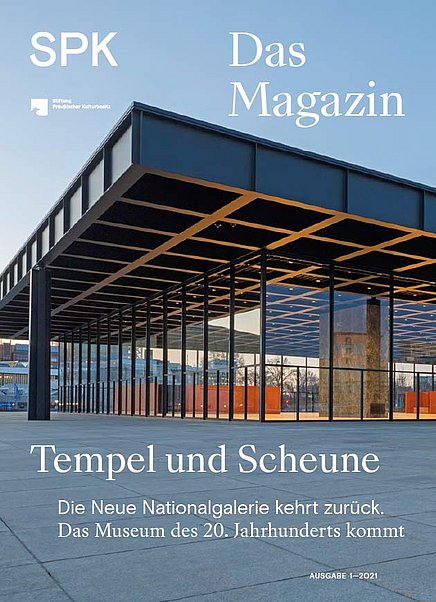 Cover des SPK-Magazins zum Kulturforum mit einem Bild der Neuen Nationalgalerie