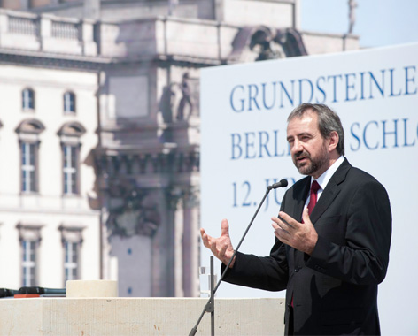 Juni 2013: Grundsteinlegung des Berliner Schlosses © SPK/Sebastian Bolesch Juni 2013: Grundsteinlegung des Berliner Schlosses