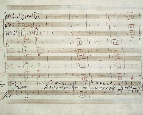Autograph "Die Zauberflöte" von Wolfgang Amadeus Mozart 