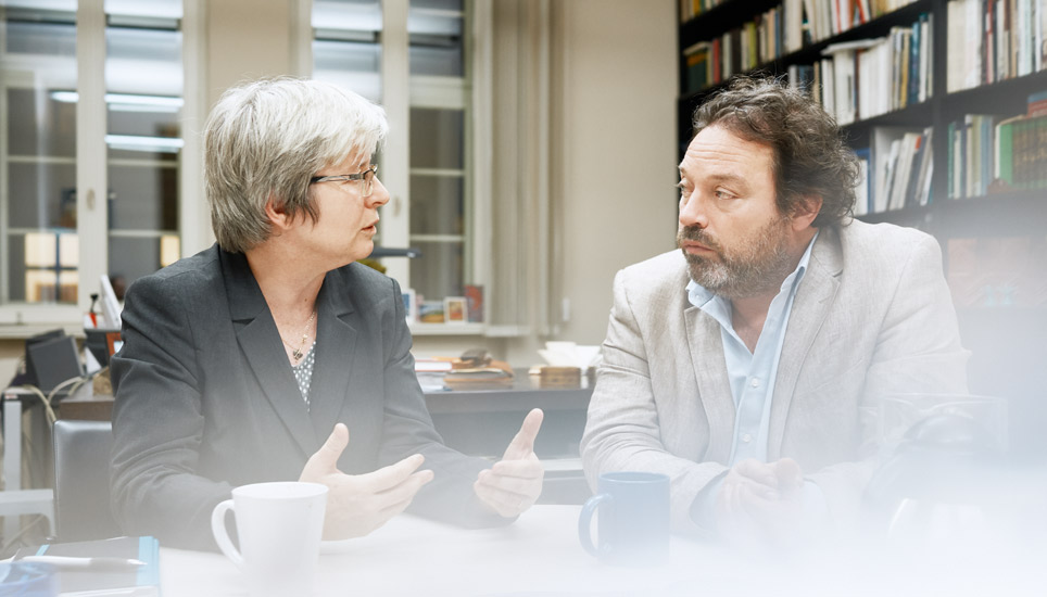 Barbara Göbel und Stefan Weber im Gespräch