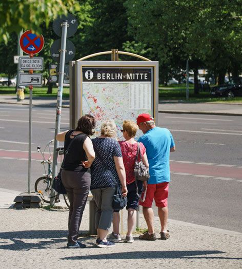 Touristen in Mitte 