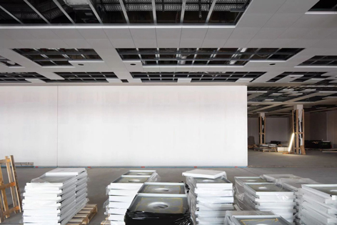 Neue Nationalgalerie Blick in eine Baustelle.