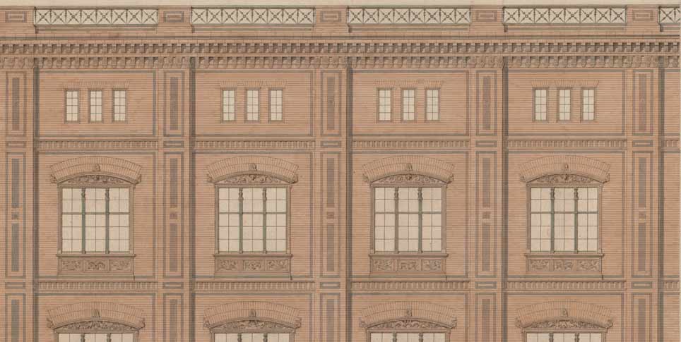 Hauptfassade der Bauakademie, Gustav Stier, 1831