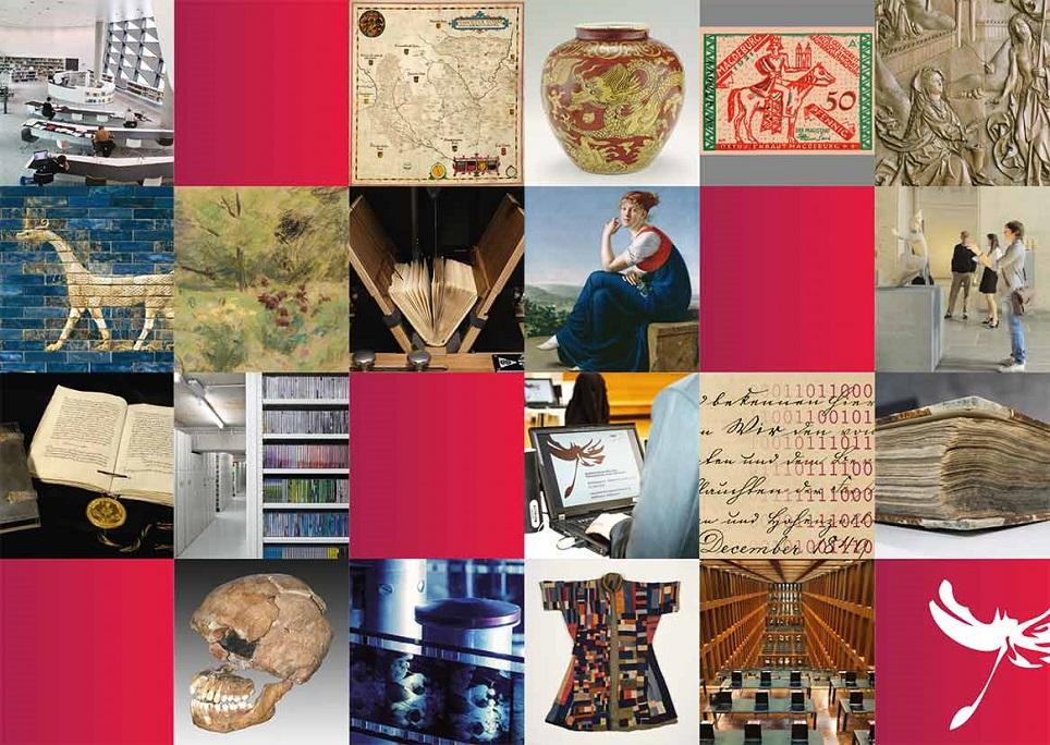 „Mosaik“ der Deutschen Digitalen Bibliothek Zusammenstellung verschiedener Bilder in kleinen Quadraten