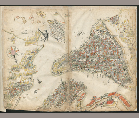 Karte von Istanbul Historische Landkarte
