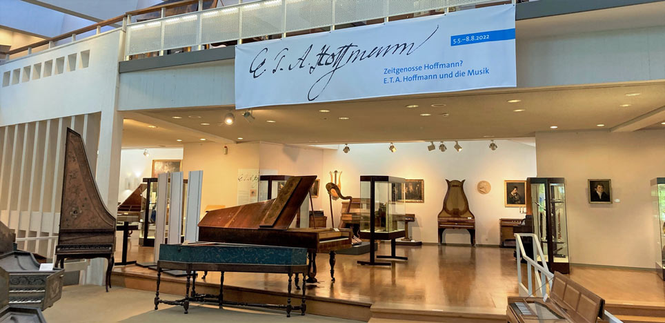 Exhibition in a museum for musical instruments