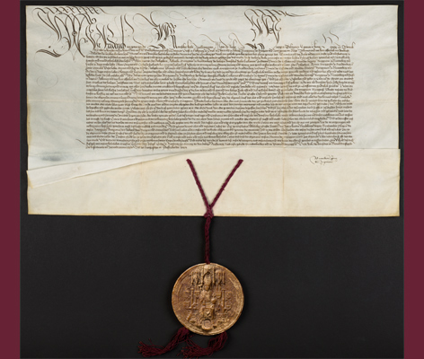 Historical document with a seal