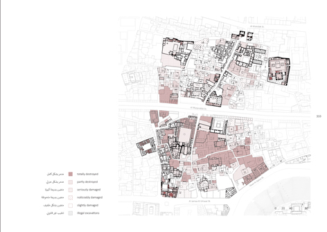 Schadenskartierung Grafische Darstellung eines Stadtplans