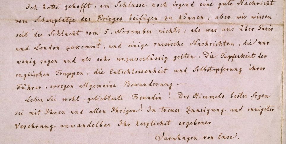 Varnhagen-Briefe Historisches Schriftstück