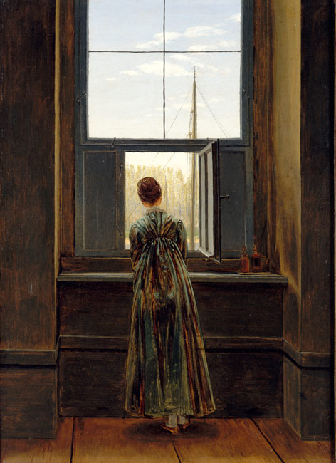 Caspar David Friedrich, Frau am Fenster, 1822, Öl auf Leinwand Caspar David Friedrich, Frau am Fenster, 1822, Öl auf Leinwand