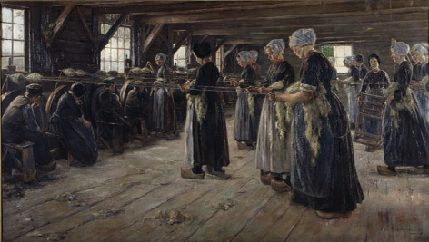 Max Liebermann, Flachsscheuer in Laren, 1887, Öl auf Leinwand Max Liebermann, Flachsscheuer in Laren, 1887, Öl auf Leinwand