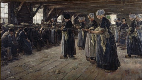 Max Liebermann, Flachsscheuer in Laren, 1887, Öl auf Leinwand