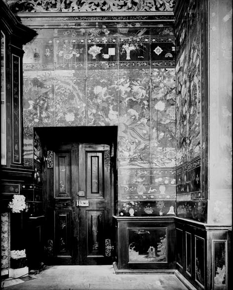 Chinesisches Kabinett im Berliner Schloss, Ansicht der Türwand (Nord) © Brandenburgisches Landesamt für Denkmalpflege und Archäologisches Landesmuseum Chinesisches Kabinett im Berliner Schloss, Ansicht der Türwand (Nord)