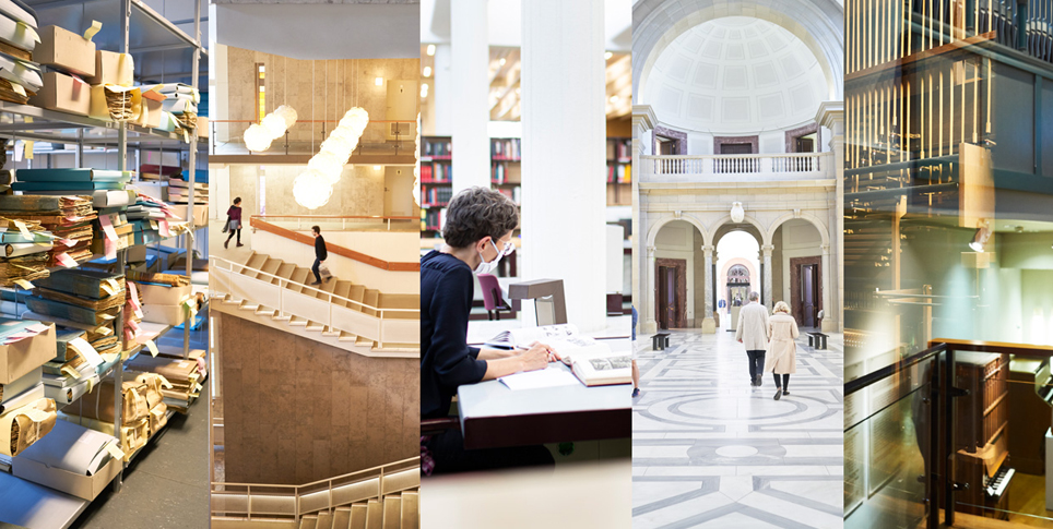 In den vielfältigen "Maschinenräumen" der SPK © SPK / Benne Ochs / photothek.net / Florian Gaertner Fotocollage mit Innenräumen aus 5 verschiedenen SPK-Häusern
