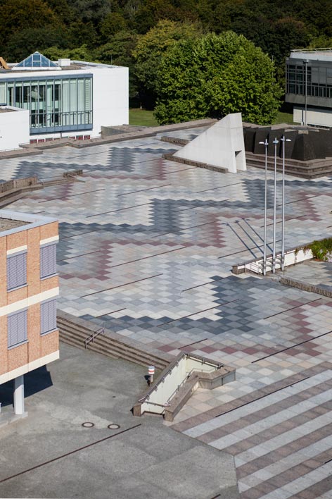 Piazzetta des Kulturforums Luftansicht des Kulturforums