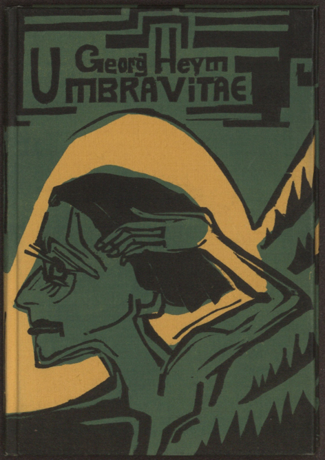 Buchgestaltung von Ernst Ludwig Kirchner für „Umbra Vitae“ (G. Heym) © Kunstbibliothek der Staatlichen Museen zu Berlin/Thomas Gladisch Buchgestaltung von Ernst Ludwig Kirchner für „Umbra Vitae“ (G. Heym)