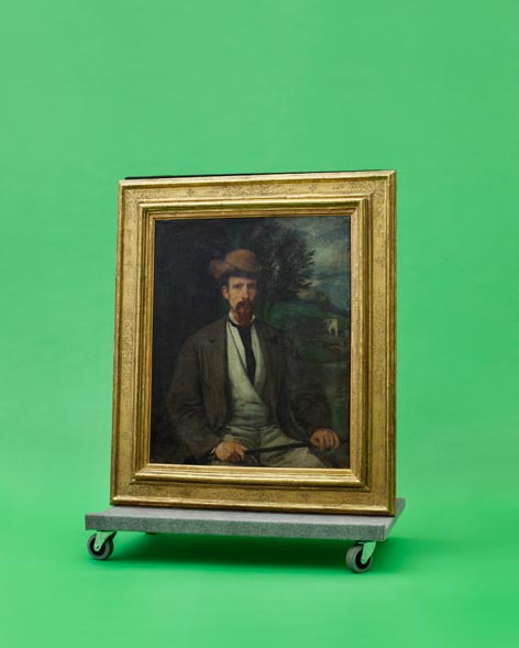 Hans von Marées, „Selbstbildnis mit gelbem Hut“ (1874) Hans von Marées, „Selbstbildnis mit gelbem Hut“ (1874)