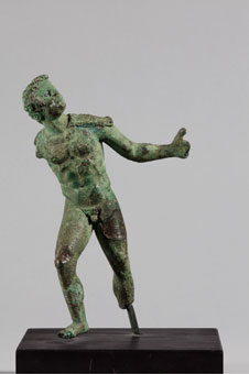 Bronze statuette of a satyr