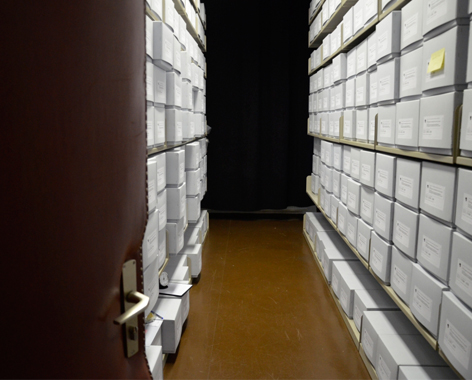 Inside the central storage facility in Friedrichshagen