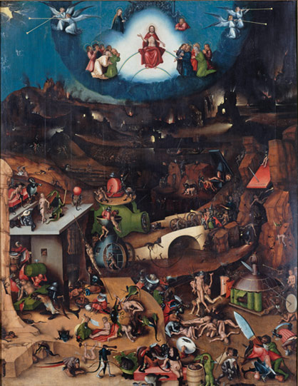 Lucas Cranach d.Ä., Flügelaltar mit dem Jüngsten Gericht (Mittelteil), um 1524, Gemälde / Öl auf Lindenholz Lucas Cranach d.Ä., Flügelaltar mit dem Jüngsten Gericht (Mittelteil), um 1524, Gemälde / Öl auf Lindenholz