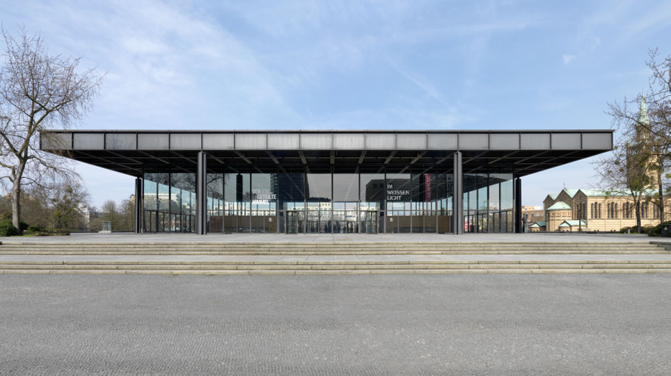 View of the exterior of the Neue Nationalgalerie